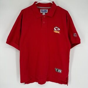 Vintage 90s Starter NFL Pro Line Kansas City Chiefs Polo Shirt Red Mens Medium